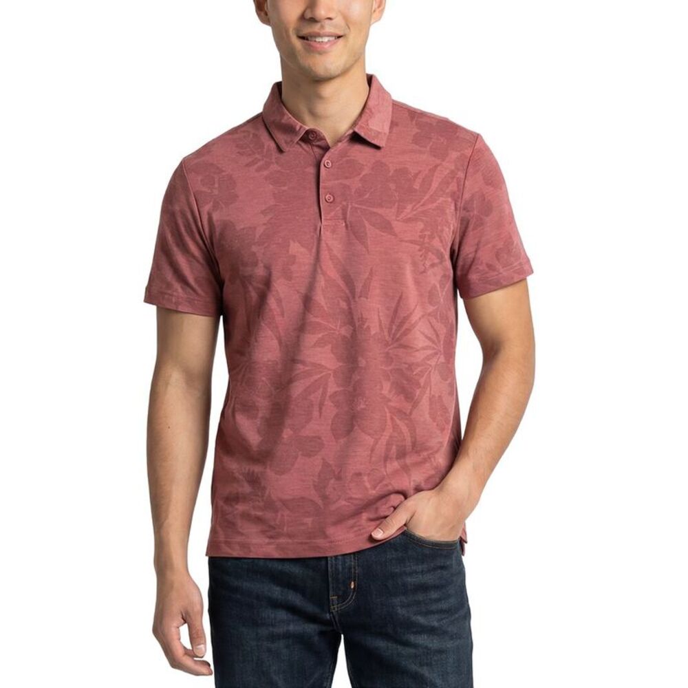 Vintage Summer Mens  Pique Performance Polo Shirt, Red